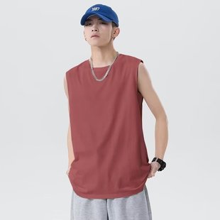 Factory wholesale sleeveless vest men's summer fashion brand fitness sports vest clothes bottoming men's short sleeve t-shirt