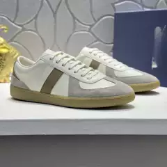 2025 New Fashion Trendy Casual Skate Shoes for Men – Round Toe Lace-Up Sports Style with Mixed Materials, Comfortable Men’s Shoes from Guangzhou Cross-Border Trend Brand