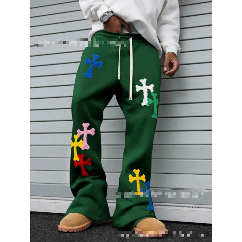 2026 New Cross-Border Foreign Trade American High Street Style Printed Straight-Leg Sweatpants Unisex Loose Casual Pants 2026 New Cross-Border Foreign Trade American High Street Style Printed Straight-Leg Sweatpants Unisex Loose Casual Pants