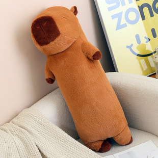 Capybara Capibala Cute Capybara Pillow Doll Plush Toy Sleeping Pillow Long Pillow Bed