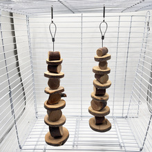 厂家批发苹果木磨牙串 仓鼠苹果木塔串豚鼠龙猫兔子 解闷圆木咬串