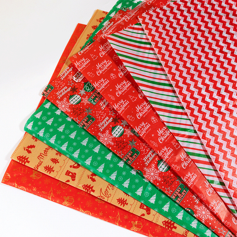 17G papel pera impresión personalizada Logo copia papel de algodón papel de cera bolsa de regalo de Navidad Zapatos Ropa papel de embalaje