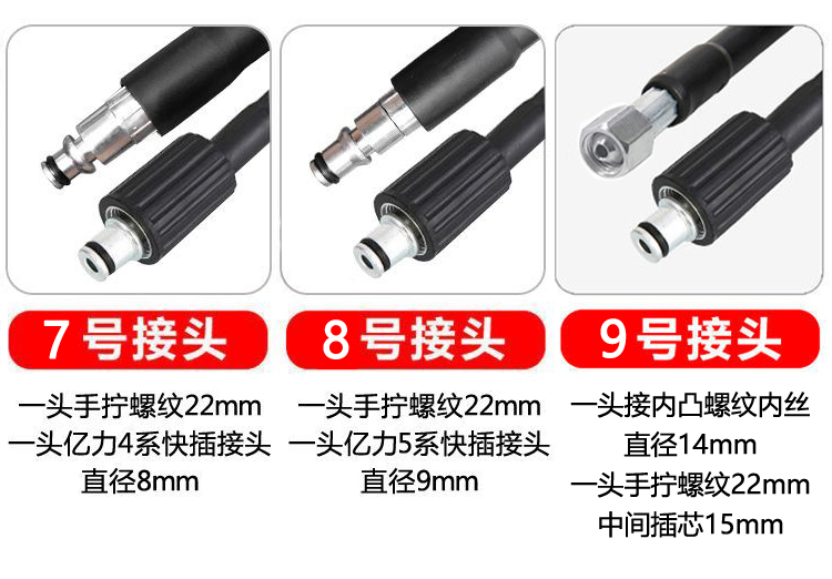 Household Car Washing Machine High-Pressure Water Pipe Explosion-Proof Pipe Morgana 4 Series 5 Cleaning Water Gun Outlet Pipe Accessories