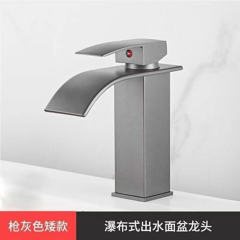Grifos de fábrica de ventas directas de baños cascada lavabo cara lavabo grifos de boca ancha europea grifos de agua caliente y fría