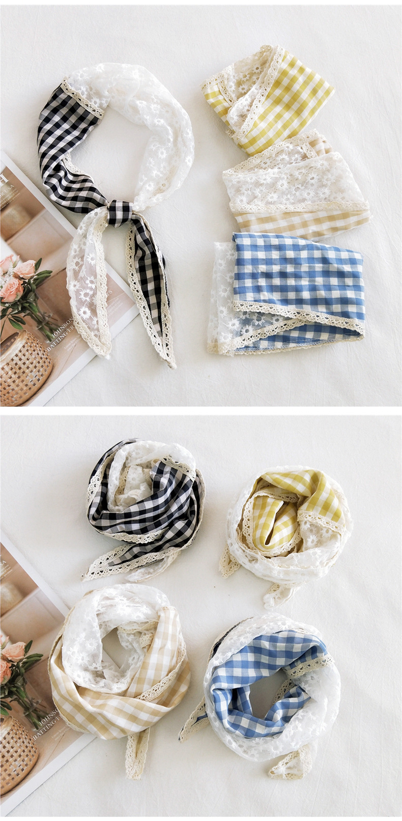 Triangle Stitching Fashion Scarf display picture 2