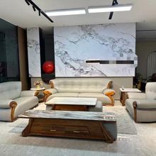 新款乌金木头层牛皮沙发新中式大小户型客厅实木真皮组合豪华家具