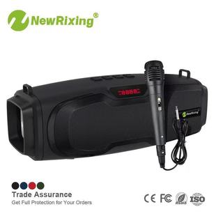 New karaoke Bluetooth speaker TWS outdoor led square dance portable small speaker with wired microphone