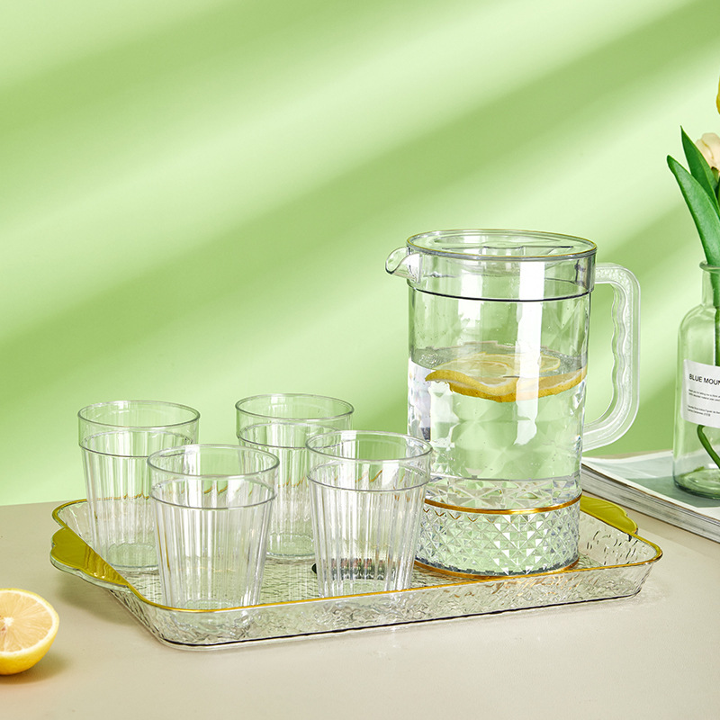 hervidor de plástico resistente de gran capacidad hervidor de agua fría jugo de frutas jarra de alto valor facial taza de agua fría hogar conjunto de dormitorio de estudiantes