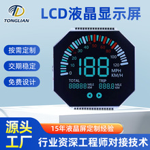 厂家定制LCD液晶段码屏VA黑底白字彩色段码触摸切角异形LCD液晶屏
