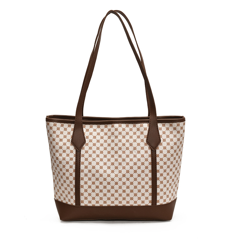 Tide retro bolso de tote 2025 primavera nueva gran capacidad bolso de mamá impresión europea y americana bolso de hombro bolso de mujer
