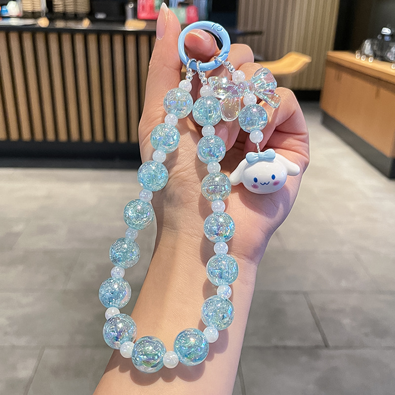 Colgante creativo lindos anillos de cadenas de caja de teléfono móvil accesorios de viento de niña insdiy cuentas de brazalete colgante de llaves