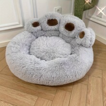 E 10381 Creative Bear Paw Cat Paw Long Plush Dog Bed Cat