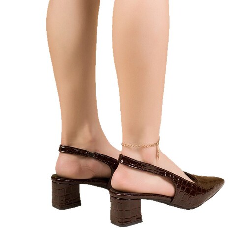 Pointed-toe diamond-patterned high-heeled shoes for women—spring/summer chunky-heel retro-style closed-toe low-cut single-layer shoes for women