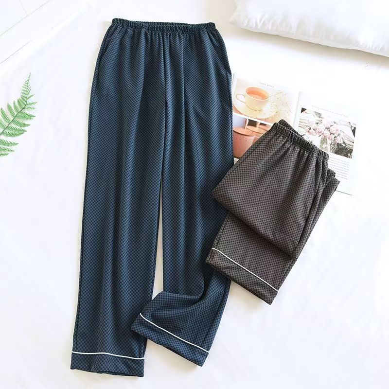 Pajama Pants for Middle-Aged Men, Autumn and Winter Style, Plus Size, Pure Cotton, High-Quality Casual Long Pants, Suitable for Wearing Outside, Home Pants for Men