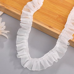 2.5cm white pleated chiffon pleated lace with DIY skirt dress accessories accessories lace wholesale