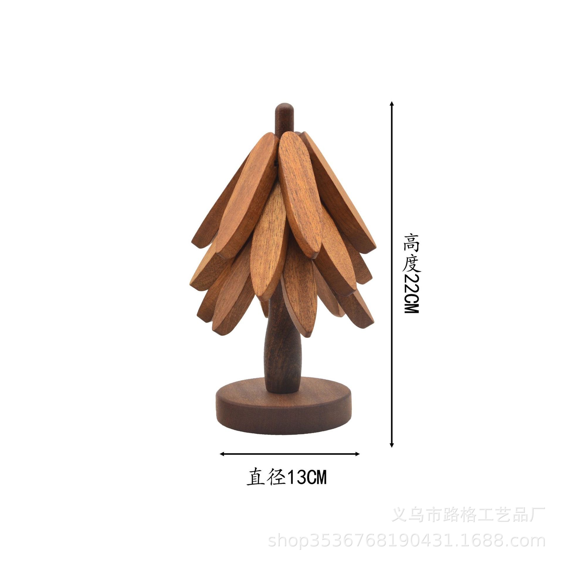 Una almohadilla de taza de árbol, almohadilla de aislamiento térmico de escritorio de la sala de estar, almohadilla de taza de té de madera, cafetera, adornos artesanales