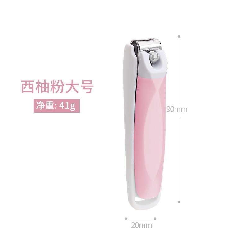 Zheni 爪切りセット ステンレス鋼爪切り 爪はさみ シングル印刷可能なラベル 工場クリエイティブ 斜め口 飛沫防止|undefined