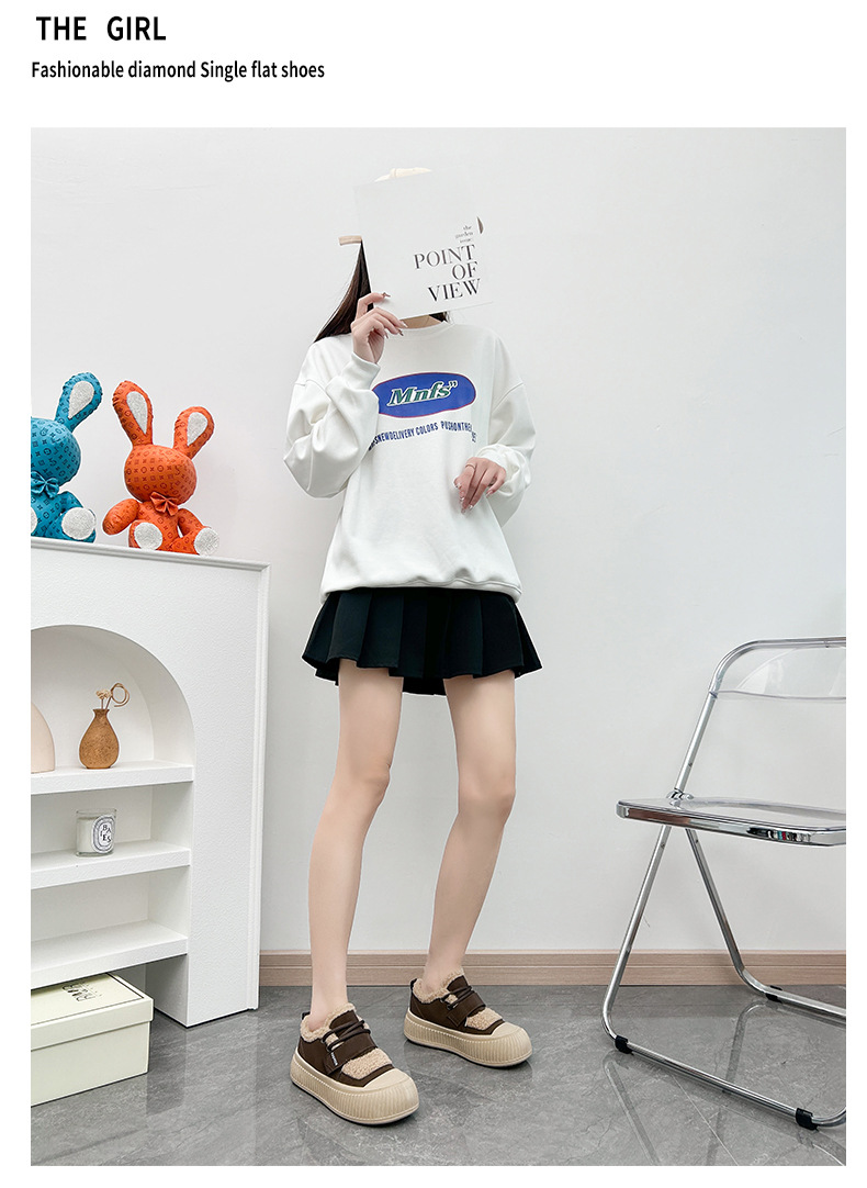 2023 winter new addition of cashmere warm lamb cashmere 100 wear low top thick bottom leisure_voghion.com