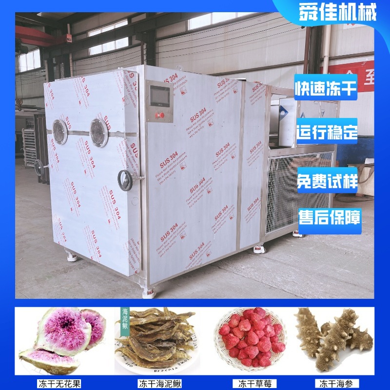 牛蹄筋生骨肉低温冷冻干燥机蜜桃脆片真空冻干机液体抽真空冻干