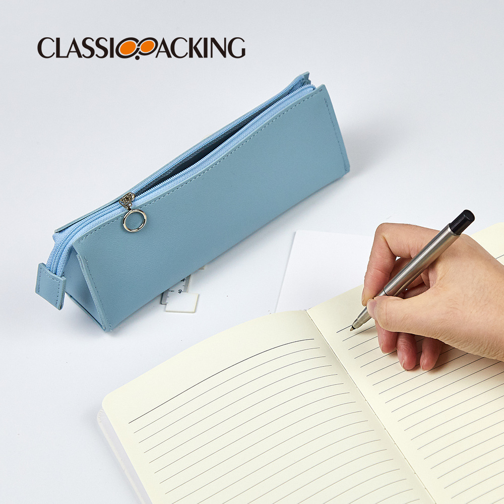 Bolsa de lápices simple japonesa, material de PU de gran capacidad, bolsa de lápices para estudiantes, bolsa de papelería creativa de personalidad fresca y linda de Corea