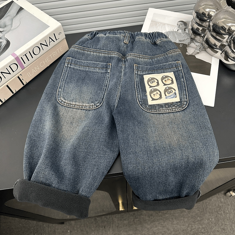 Nuevos niños con pantalones de vaqueros suaves de terciopelo, pantalones de invierno, pantalones largos, hombres y mujeres, lindos pantalones de terciopelo, pantalones de harun.