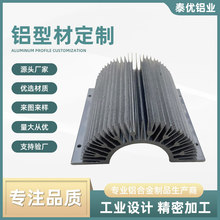 加工定制高密齿来图来样CNC高难度插片阳极氧化电子铝合金散热器
