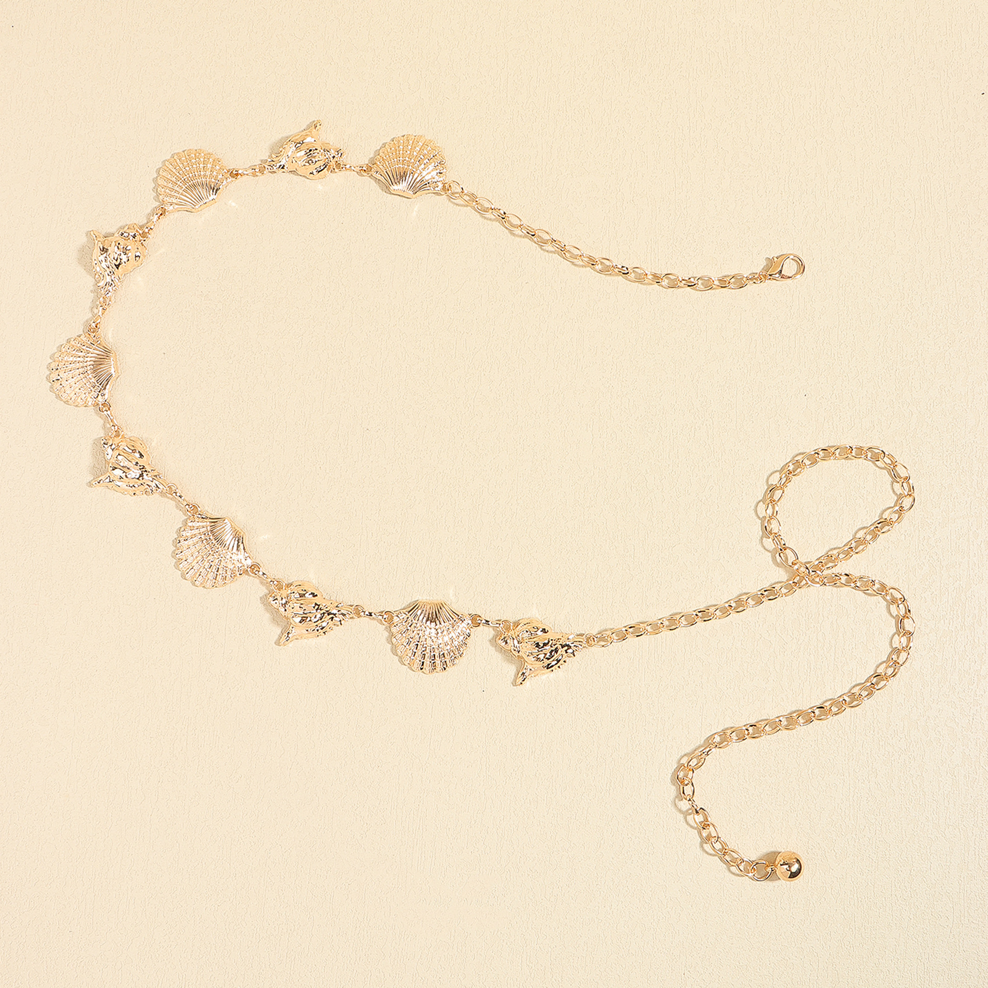 Basic Retro Geometric Starfish Metal Shell Unisex Chain Belts display picture 6