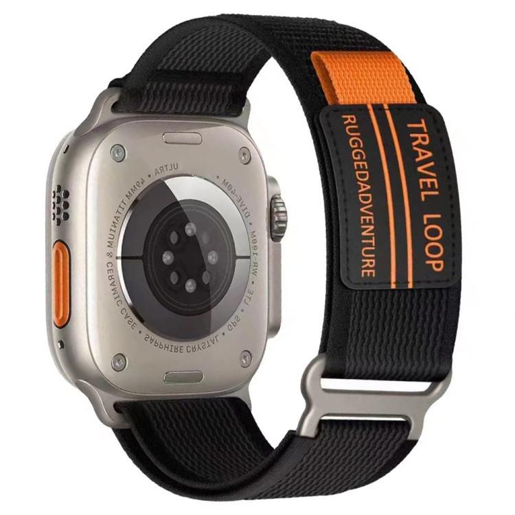 Es adecuado para Apple Watch de doble sección de nylon trenzado correa de hebilla para 38 - 49mm de múltiples tamaños