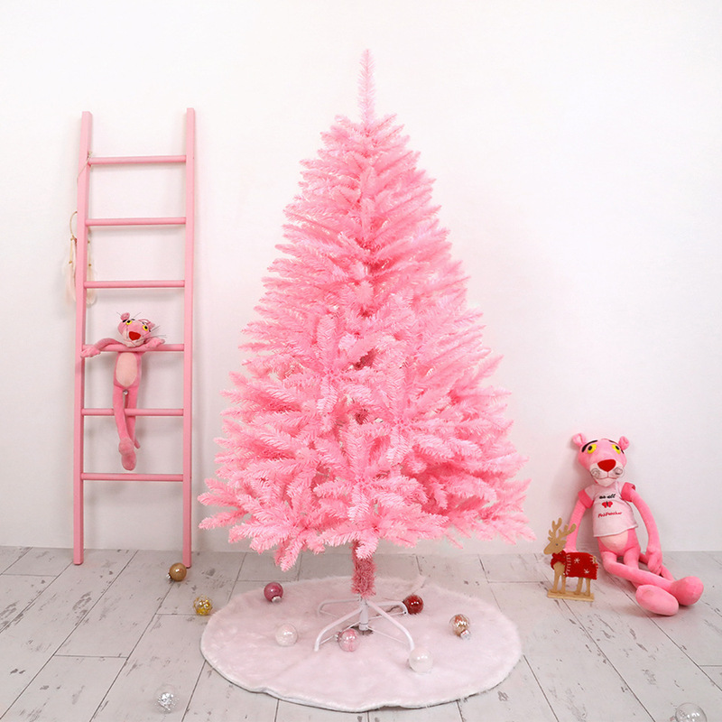 Cherry blossom pink Christmas tree shopping mall window Christmas decoration pointed flat head encryption Christmas simulation decorative tree Cherry blossom pink Christmas tree shopping mall window Christmas decoration pointed flat head encryption Christmas simulation decorative tree