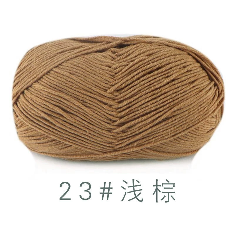 Шерстяная пряжа из combed cotton 4-ply, моток 50 г, нитка 2 мм для крючка и вязания, разноцветная