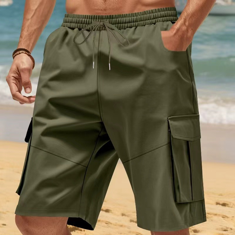 Amazon nuevo hombre de verano suelto delgado de cinco pantalones de trabajo americano transfronterizo pantalones cortos deportivos casuales