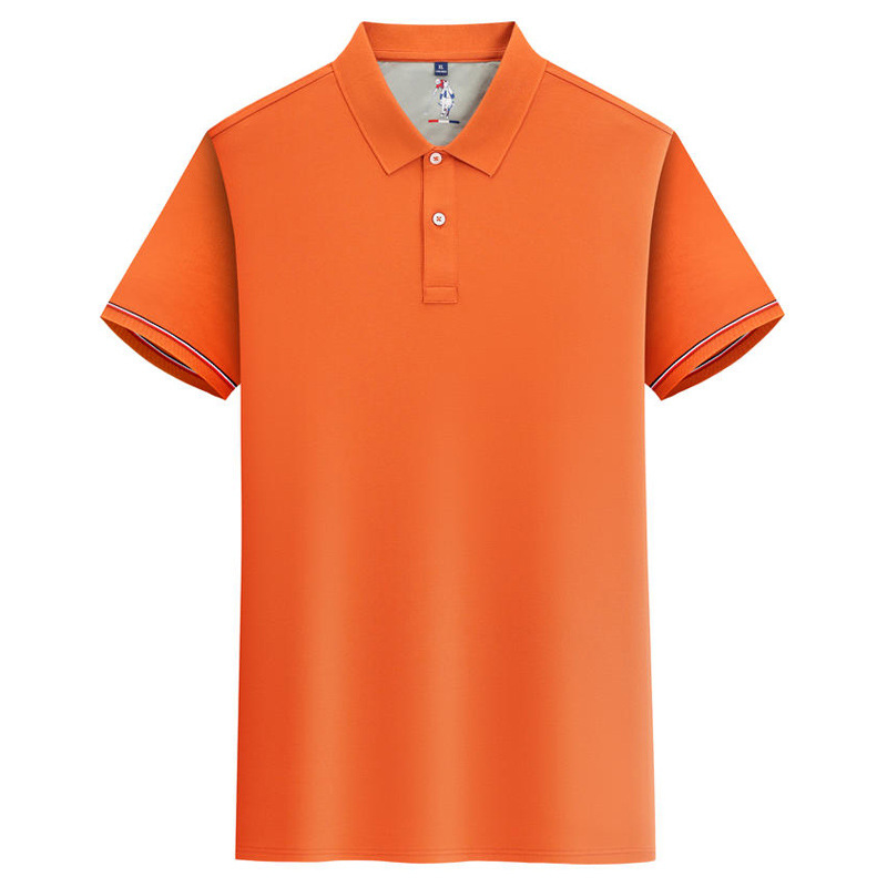 De gama alta casual suave antibacteriano transpirable durable solapa de verano de los hombres de manga corta Polo de seda de mora Polo personalización