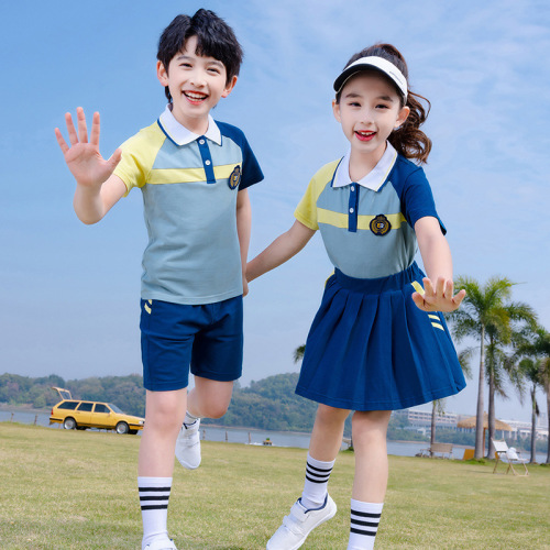 Primary school uniform spring and autumn set British style kindergarten children's sportswear long sleeve class uniform for autumn sports meet