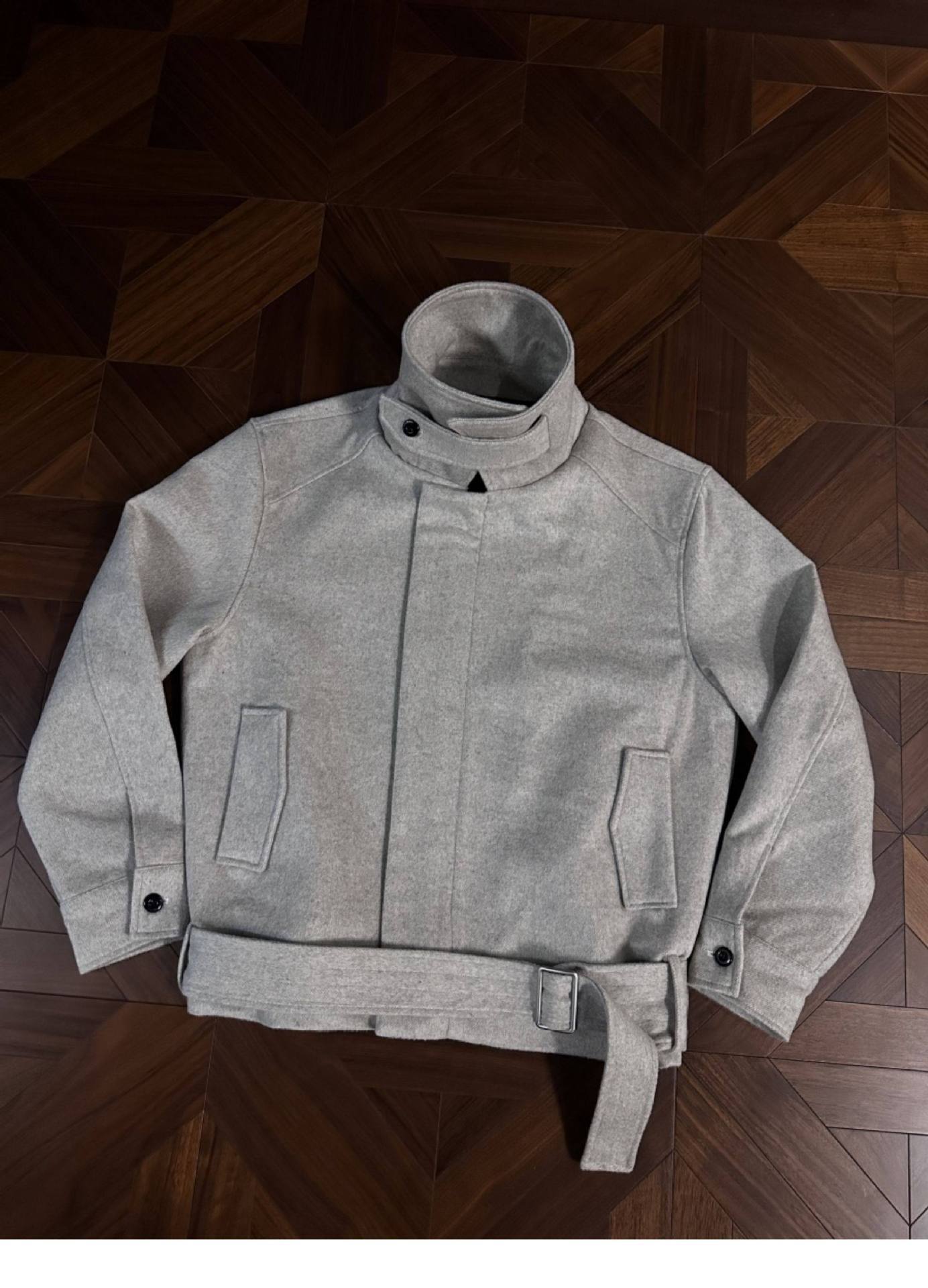 Wolljacke mit dekonstruierten Schultern und Trägern, dickes, warmes Garn mit Blumenmuster, Wollmantel mit Revers, stilvolles Oberteil_voghion.com