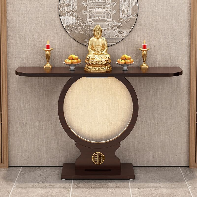 Light Luxury Entryway Console Table, New Chinese Style Offering Table, Side Table Facing the Door, Semi-Circular Hallway Cabinet, Decorative End Table Light Luxury Entryway Console Table, New Chinese Style Offering Table, Side Table Facing the Door, Semi-Circular Hallway Cabinet, Decorative End Table