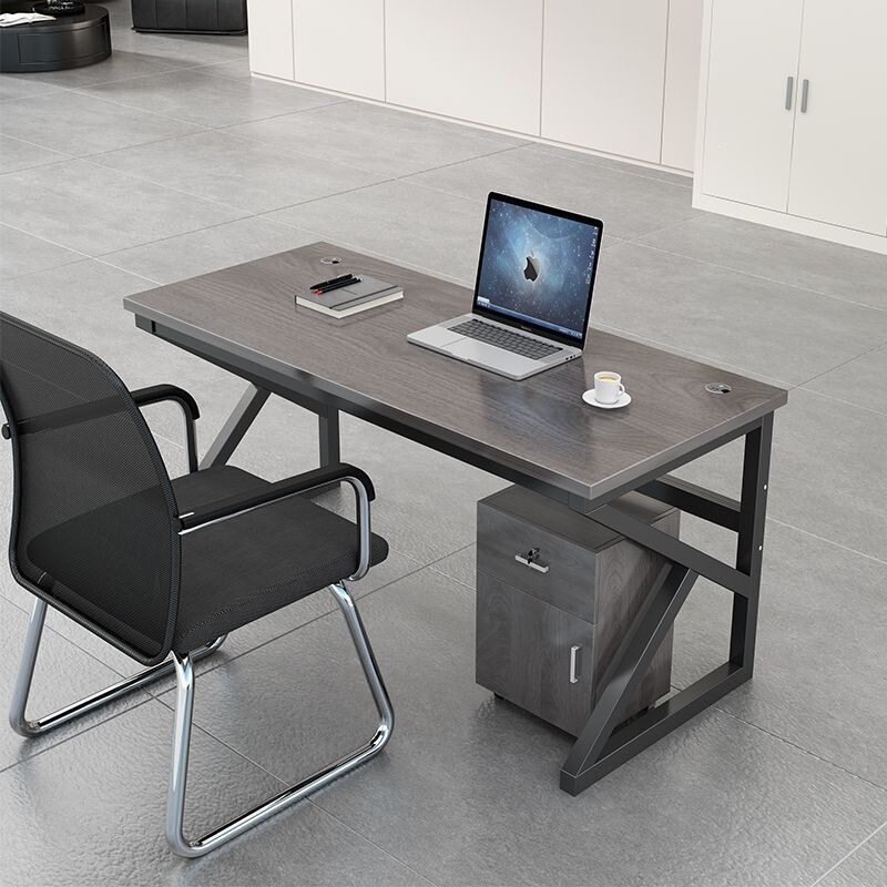 Staff Office Desk and Chair Set, Office Computer Desk, Modern Minimalist Staff Workstation for Four or Six People, Partitioned Work Station
