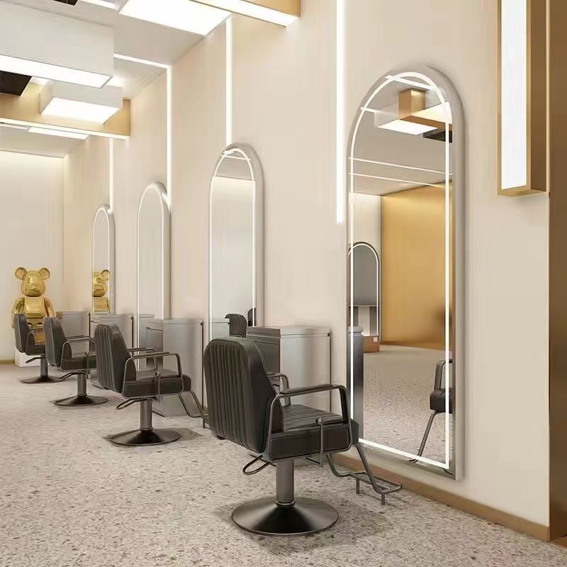Tocador de Peluquería con Espejo Monofacial de Metal con Luz LED para Barbería image 5