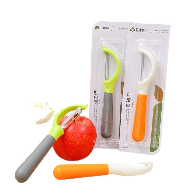 Pelador de Frutas y Verduras 917 de Acero Inoxidable y PP Multifuncional para Cocina