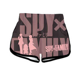 间谍过家家 跨境货源 彩印周边潮流休闲夏季短裤女装批发可印logo