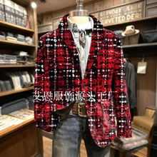 跨境新款西装外套    男装外套平驳领西装