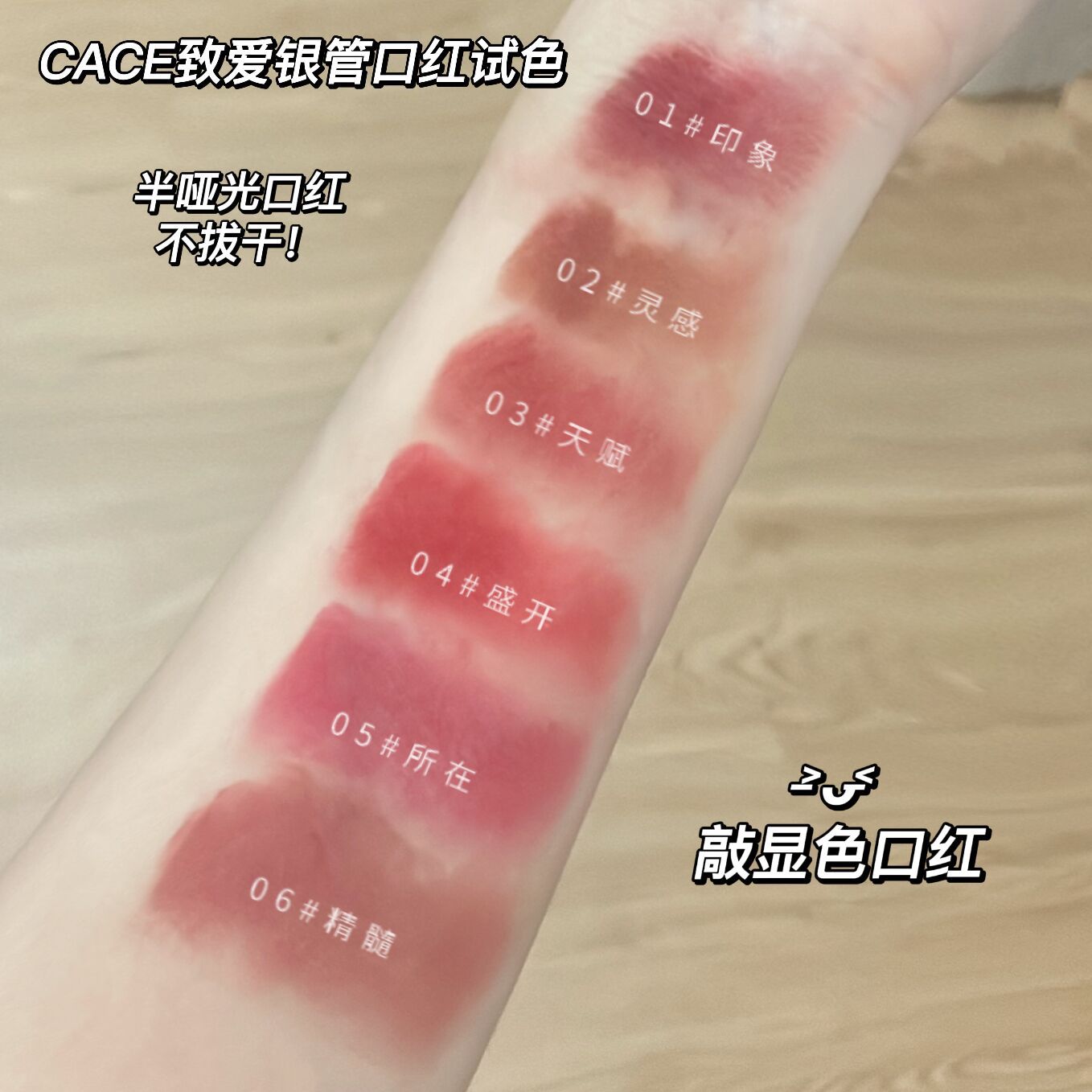 CACE Love Small Silver Tube Lipstick Semi-matte Non-Drying Long-lasting Lip Gloss Autumn and Winter New Product Affordable one-piece consignment undefined