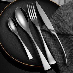 国境を越えたステンレスナイフフォークスプーンカヤ食器魚尾ホテルステーキナイフフォーク家庭用デザートスプーン卸売りセット
