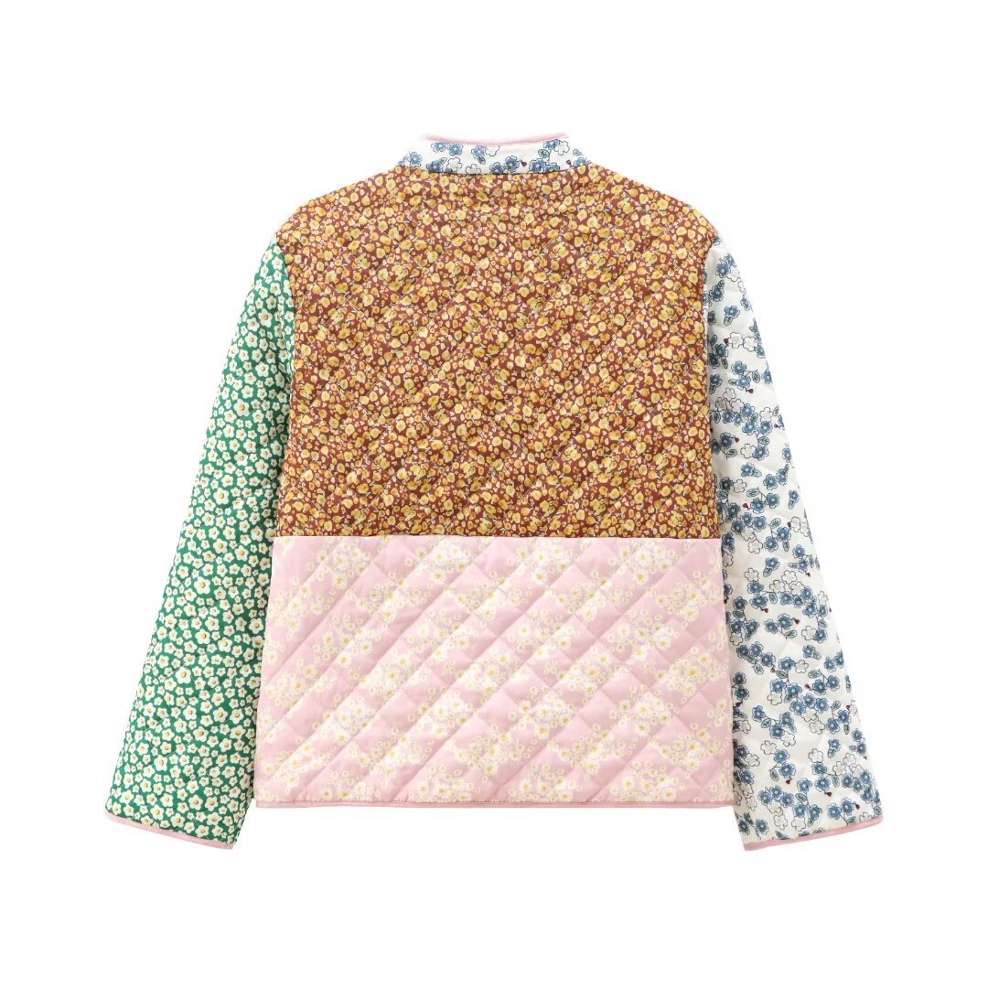 Women's clothing 2024 autumn and winter new style loose positioning spliced cotton jacket_voghion.com