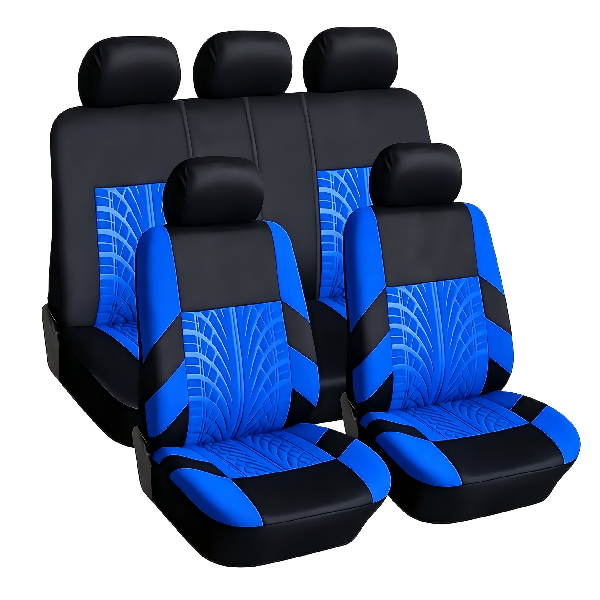 Cross-Border Hot-Selling Tire Pattern Embossed Knitted Fabric Four-Season Universal Car Seat Cover and Cushion Manufacturer Wholesale Amazon