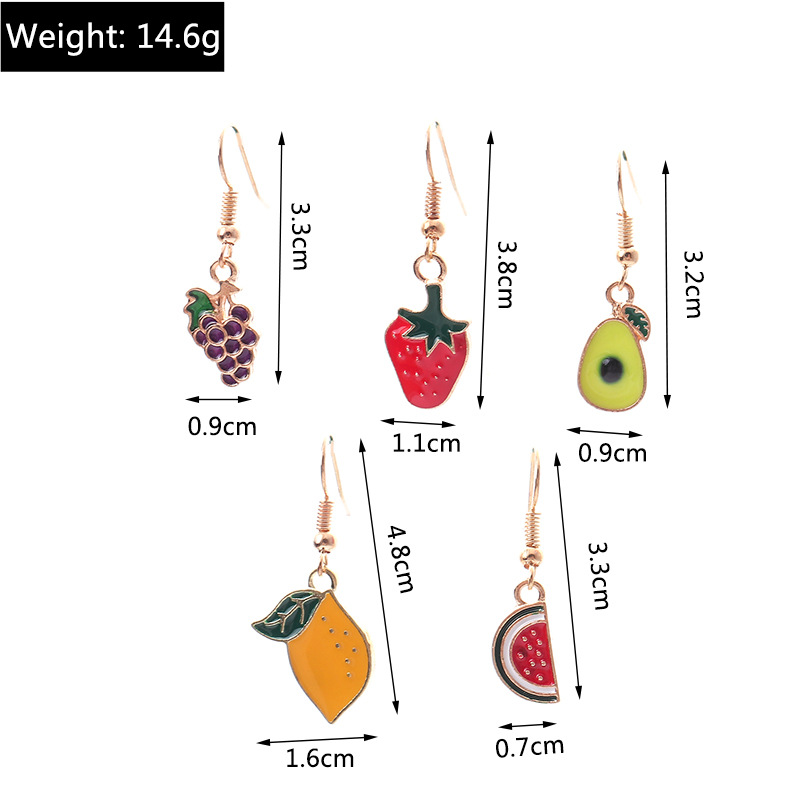 1 Set Fashion Heart Shape Flower Alloy Enamel Women's Drop Earrings display picture 3