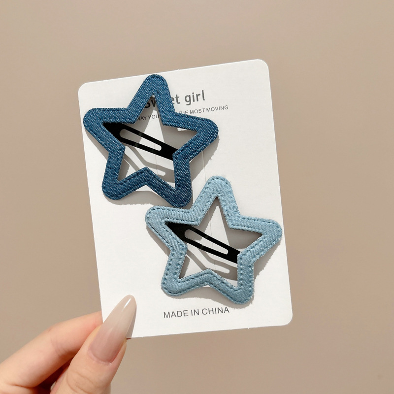 Horquilla de estrella colorida de dopamina, accesorio para el cabello para niños, horquilla con clip de flequillo lateral bonito para niñas, adorno para el cabello con clip BB.