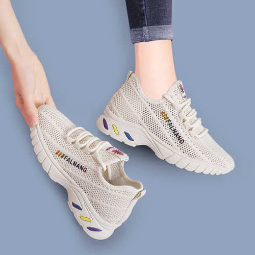 2024 Spring New Women's Shoes Feiwei Breathable Mesh Shoes Old Beijing Cloth Shoes Korean Version Versatile Casual Shoes Sports Shoes for Women