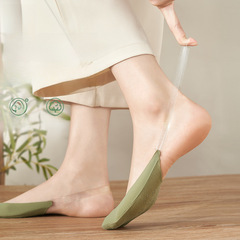 吊帶船襪女夏季薄款冰絲防滑不掉跟淺口隱形襪女純棉底高跟鞋襪子