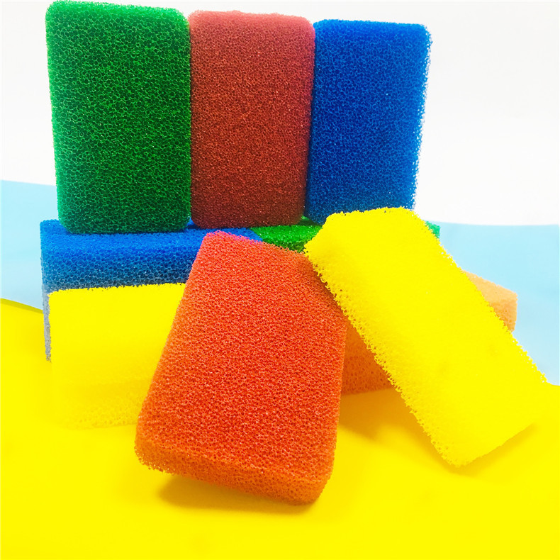 洗锅海绵餐具洗涤硅胶海绵洗碗 清洁海绵开孔过滤棉海绵方块