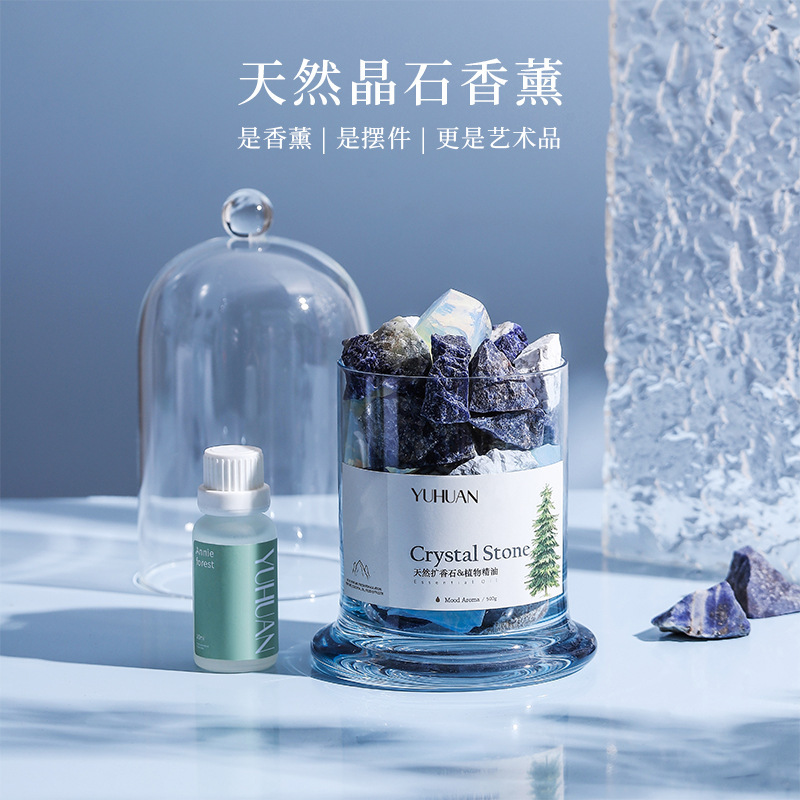 High-End Aromatherapy Diffuser Stone Indoor Long-Lasting Household Essential Oil Fireless Aromatherapy Crystal Stone Fragrance Ornaments Birthday Gift
